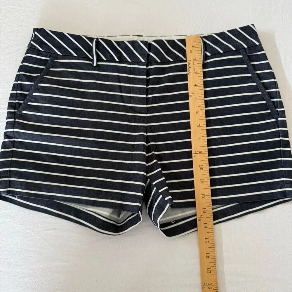 Lands’ End | Blue & White Striped Low Rise Shorts | Women’s 10P